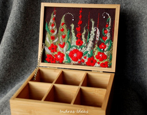 best ideas embroidery landscape box decor