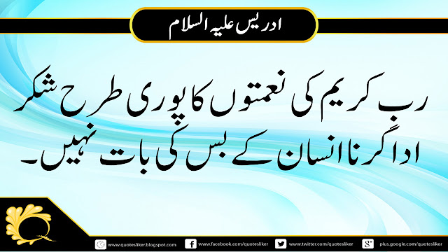 Allah Ka Shukar Quotes | Idrees A.S. Quotes