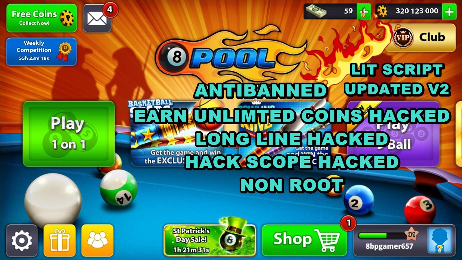 8 BALL POOL HACK NEW UPDATED SCRIPT HACK GAME GUARDIAN NO ... - 