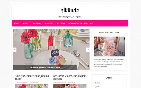 Attitude Blogger Template