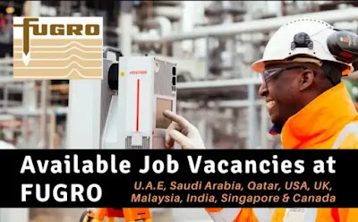 Fugro Offshore Vacancy: Singapore, Malaysia, UK, USA, India, UAE