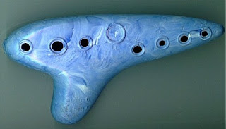 An ocarina (front side) from the early 1960s. The image was taken from http://easyweb.easynet.co.uk/~bgwaters/ocarina.html