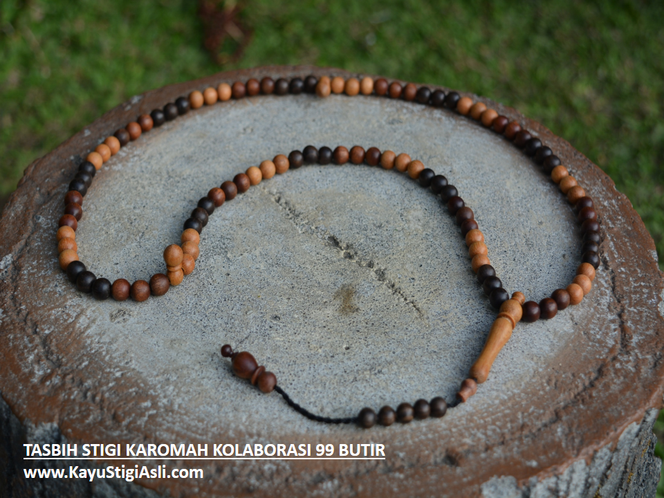 Jual Gelang Tasbih  Kayu  Stigi Asli  Laut Darat Hitam Coklat