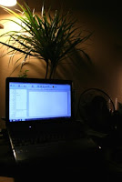 Laptop computer running software add-ons in a software program