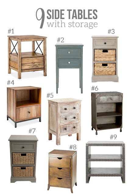 9 Side Tables with storage // use as a night stand // Craftivity Designs 