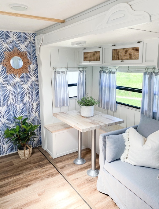 RV Makeover Coastal Nautical Beach Style