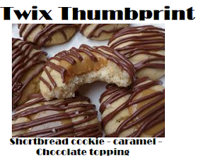 TWIX Thumbprint Cookies