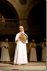 The Sufi troupe Tannoura gives free concerts in Islamic Cairo. It was incredible.