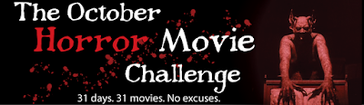 A banner for The October Horror Movie Challenge, featuring a still from Haxan.