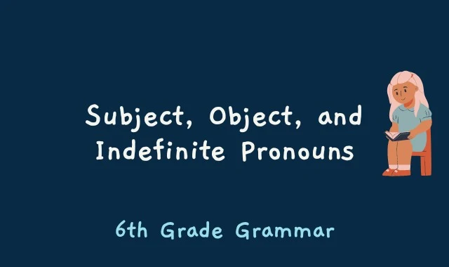 Subject, Object, and Indefinite Pronouns - 6th Grade Grammar