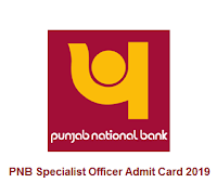 PNB Specialist Officer Admit Card