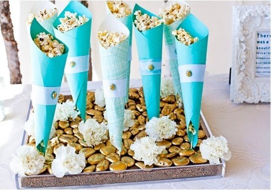 turquoise wedding centerpieces