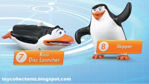 McDonalds Penguins of Madagascar 2014 Philippines happy meal toy promotion. Skipper and Rico Disc Launcher