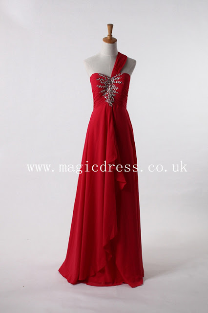 red one shoulder dresses