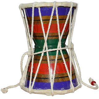 DronaCraft Damroo Shiva Drum Percussion India Musical Instrument