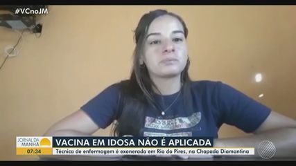 Rio do Pires: Servidora que injetou seringa em idosa e não aplicou vacina se desculpa e diz que não sabe o que ocorreu: 'Não foi golpe'