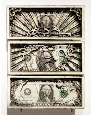 dollar bill art. Crazy dollar bill art