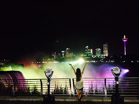 Niagara Falls at Night, New York, U.S./ Toronto, Canada, Miss Happy Feet, Vivian Lee