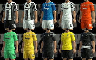 PES 2013 Juventus Kits 2016/17 + Training Kits by BKRISNAW15