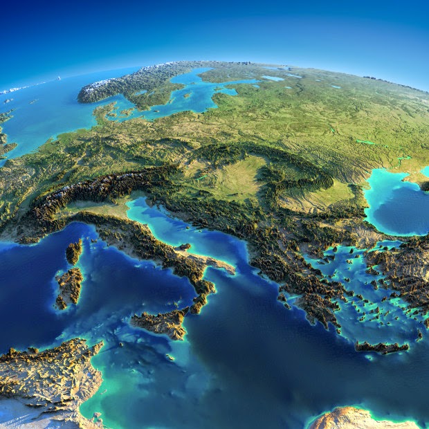 Eastern Europe - Fascinating Relief Maps Show The World’s Mountain Ranges