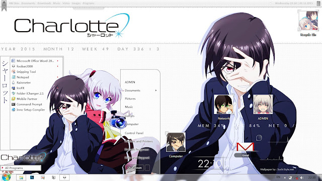 Theme Windows 7 Charlotte シャーロット