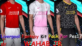 Liverpool Fantasy Kit Pack For PES17 By Wahab Jr