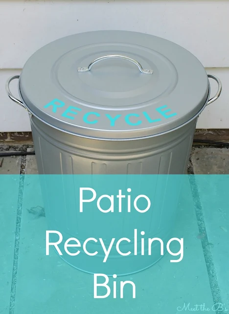 DIY Patio Recycling Bin