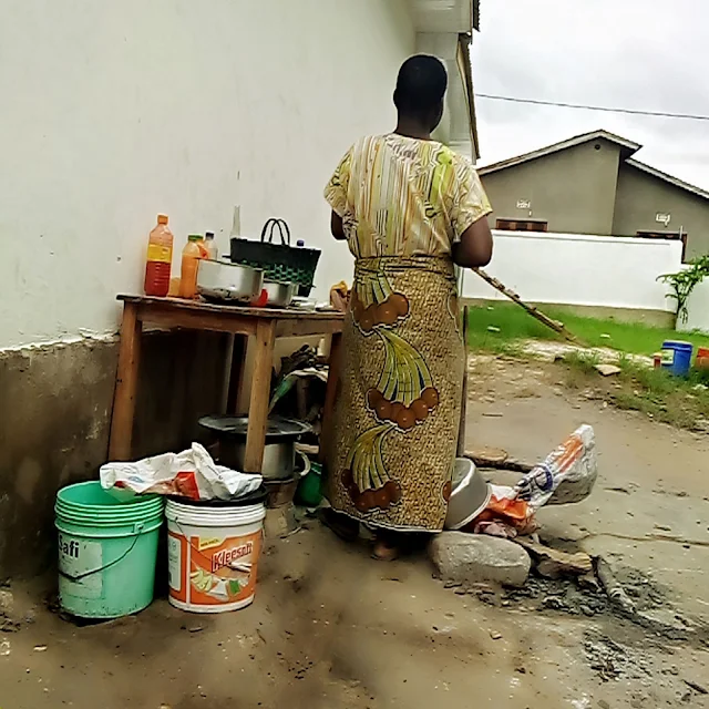 A widowed mother who make her living for cooking food