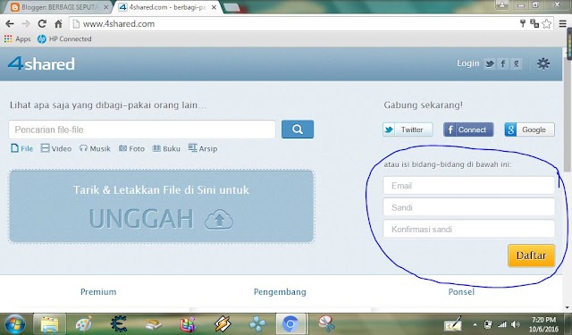 CARA DAFTAR DAN DOWNLOAD DI SITUS 4SHARED