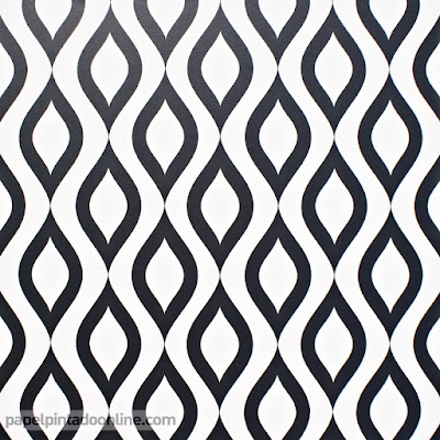 Papel pintado retro en blanco y negro 15,95 €