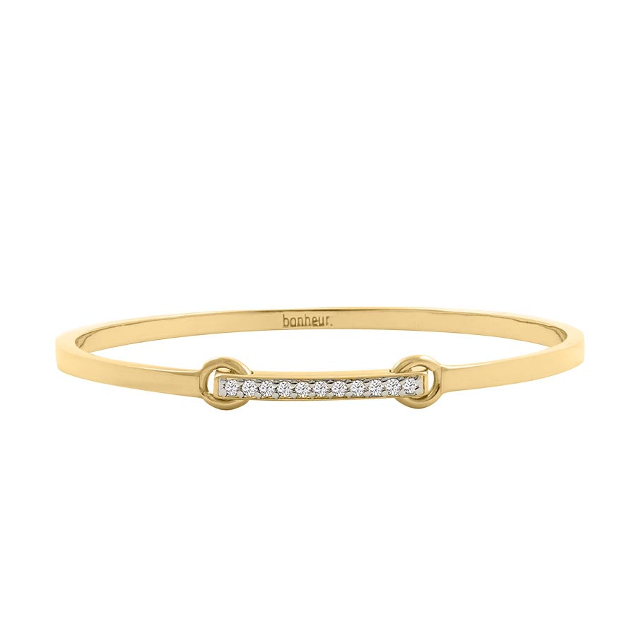 Laurel Classic Gold Bangle Bracelet Bonheur