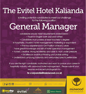 Lowongan Kerja The Evitel Hotel Kalianda 