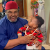 Yul visits dad, Pete Edochie, with second wife’s son