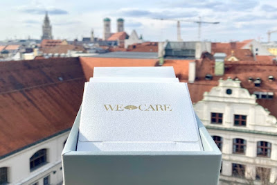 Source: MOHG. A We Care package for guests with a city skyline in the background.