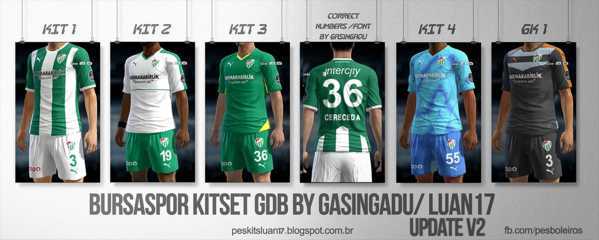  PES 2013 Bursaspor Kits Season 15/16