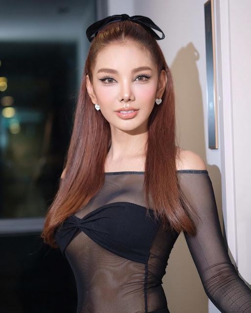 Yosita Sooksom – Most Beautiful Thai Transgender Woman Black Bra Mesh Top