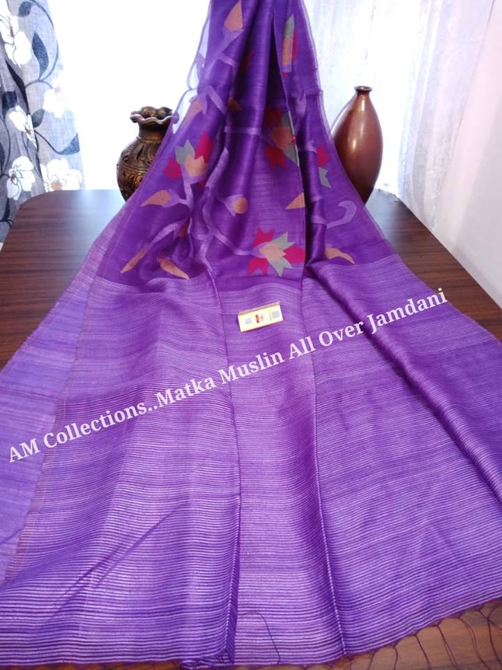 Buy New Ball Motif Matka Muslin Jamdani Saree With Blouse Piece  Multicoloured Pure Matka Muslin Sarees for Women Matka Sari on Sale Online  in India - Etsy | Jamdani saree, Saree designs