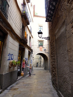 Barri Gotic em Barcelona na Espanha