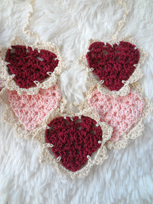 How to Make a Crocheted Heart Bunting, one of my favorites this week!