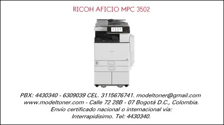 RICOH AFICIO MPC 3502