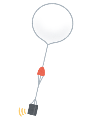 気象観測気球のイラスト