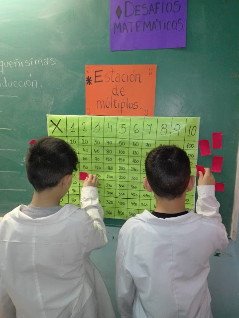 la imagen muestra dos alumnos frente a un castillo numérico avanzado