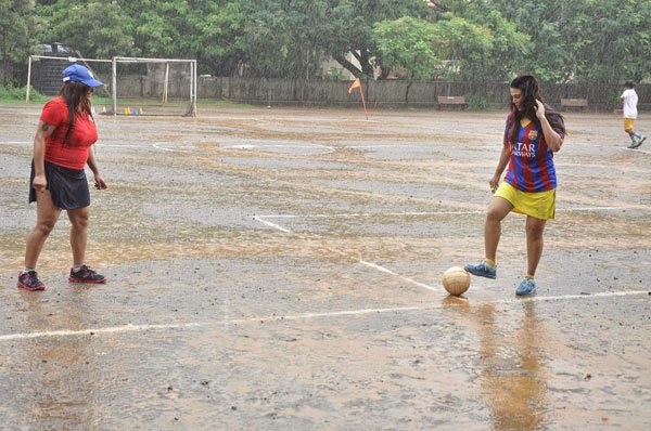 Rakhi Sawant soccer match with Carlyta soccer for under privileged children