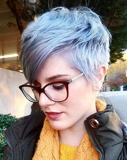 pixie cut grey color 2023