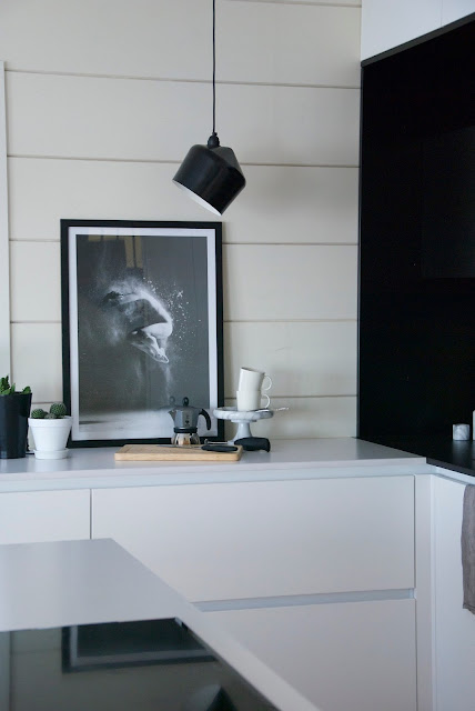 black and white modern kitchen