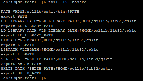 DB2 profile file