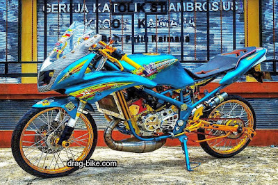 Foto Gambar Modifikasi NINJA RR Kontes Street Racing Drag Terbaik