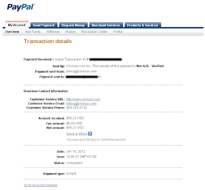 Clicksor Payment Proof