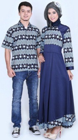 Gambar Baju Batik Pesta Pernikahan Couple Model Muslim 