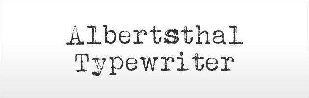 Albertsthal Typewriter